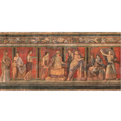 Postcard Pompeii - Fresco from the Villa of Mysteries