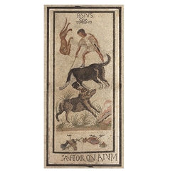 Carte postale panoramique "Pompéi - Scène de chasse"