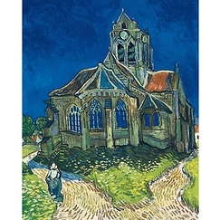 Print van Gogh - The Church at Auvers-sur-Oise
