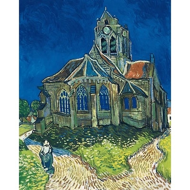Print van Gogh - The Church at Auvers-sur-Oise