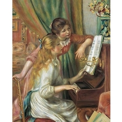 Reproduction "Jeunes filles au piano"