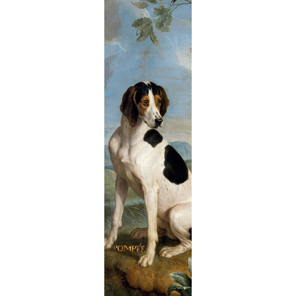 Desportes Bookmark - Pompée and Florissant, Louis XV's Dogs