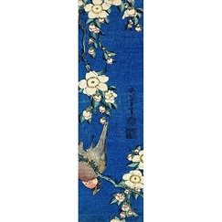 Bookmark Hokusai - Bullfinch and Weeping Cherry Blossoms