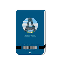 Calepin à élastique Alfred Wolf - La tour Eiffel et la verrière du musée d'Orsay depuis les toits du Louvre