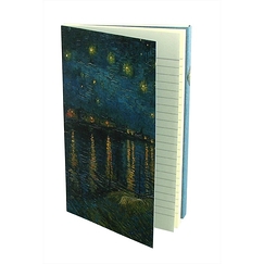 Small notebook 10 x 16 cm "la nuit étoilée, le Rhône à Arles (détails)"