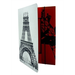 Folder 25 x 35 cm Durancelle - The Eiffel Tower under Construction