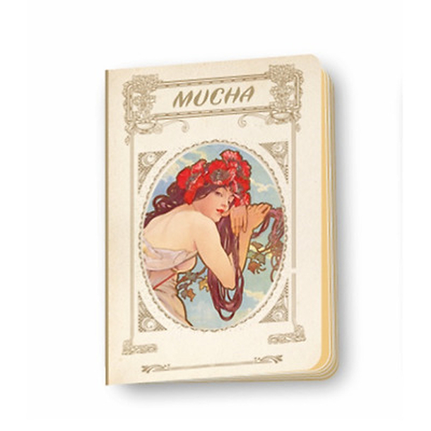 Gold Marked Notebook" Mucha - Summer"
