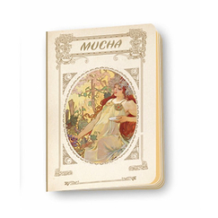 Cahier marquage Or " Mucha - L'automne"