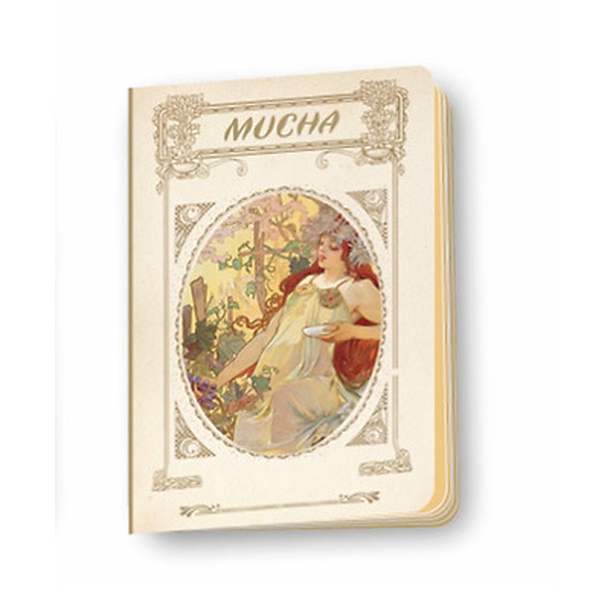 Gold Marked Notebook" Mucha - Autumn"