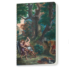 Notebook 14 x 22 cm "Delacroix - Jacob wrestling and Heliodorus driven from the Temple"