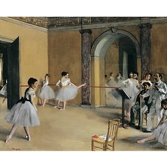 Print "The Dance Foyer at the Opera on the rue Le Peletier Poster - Degas"