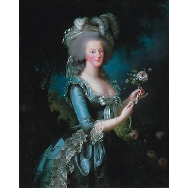 Print Vigée Le Brun - Portrait of Marie-Antoinette with the Rose