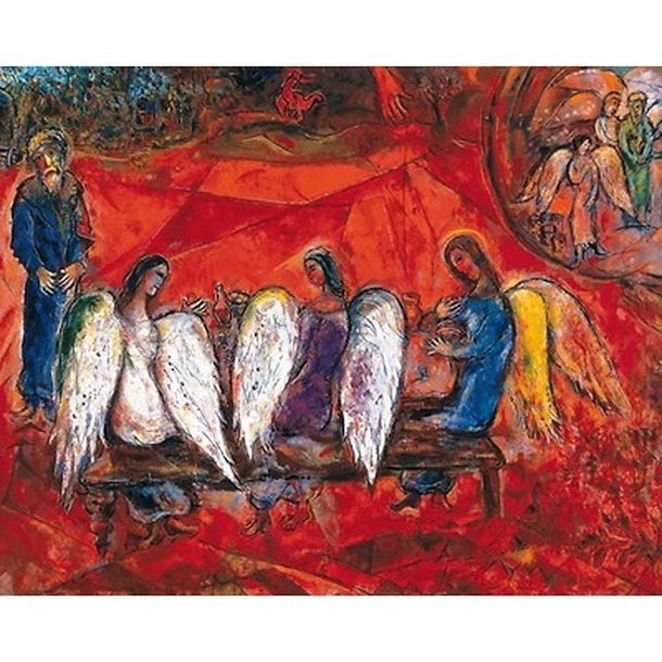 Print Chagall - Abraham and the Three Angels
