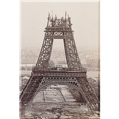 Magnet rectangulaire "La construction de la tour Eiffel (détail)"