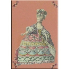 Rectangular magnet "Marie-Antoinette, reine de France, en robe de Cour (détail)"