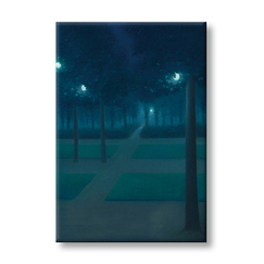 Magnet rectangulaire "Nocturne au parc royal de Bruxelles (détail)"