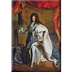 Rectangular magnet "Louis XIV en grand costume royal (détail)"