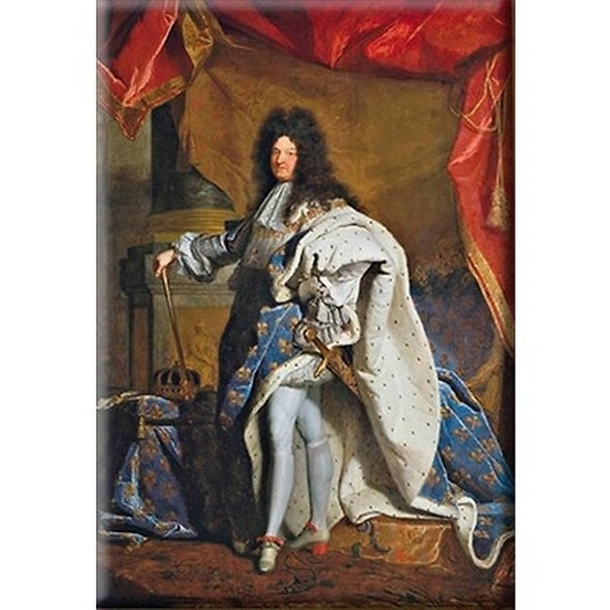 Magnet rectangulaire "Louis XIV en grand costume royal (détail)"
