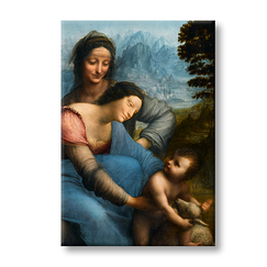 Rectangular magnet "Sainte Anne, la Vierge et l'Enfant jouant avec un agneau, dit la Sainte Anne"