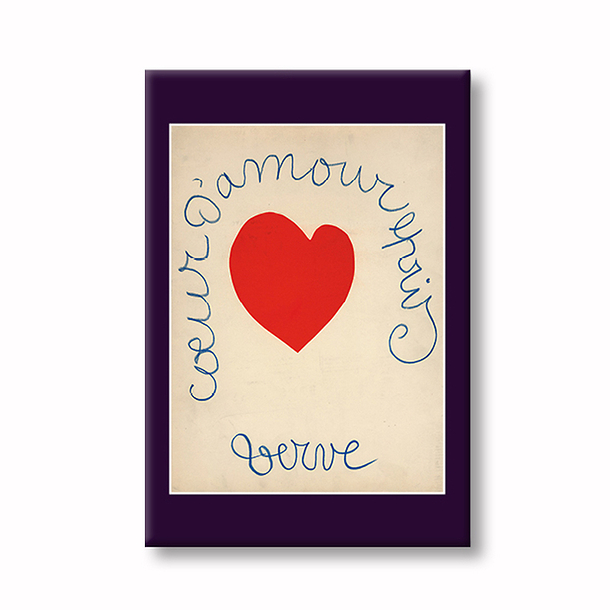 Magnet rectangulaire "Cœur d'amour épris"