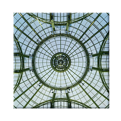 Magnet carré "La verrière de la Nef du Grand Palais (détail)"