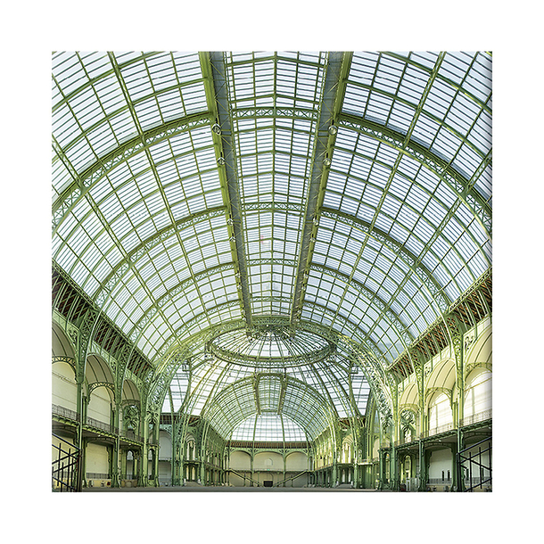 Square magnet "La Nef du Grand Palais, intérieur et verrière (detail)"