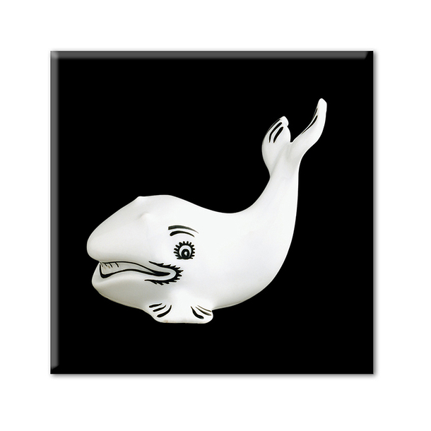 Magnet carré "Salière en forme de baleine"