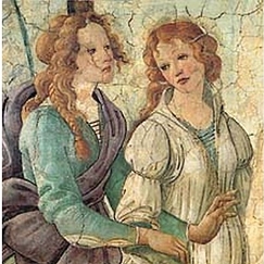 Greeting Card & Envelope Botticelli - Venus and the Three Graces Presenting Gifts to a Young Girl