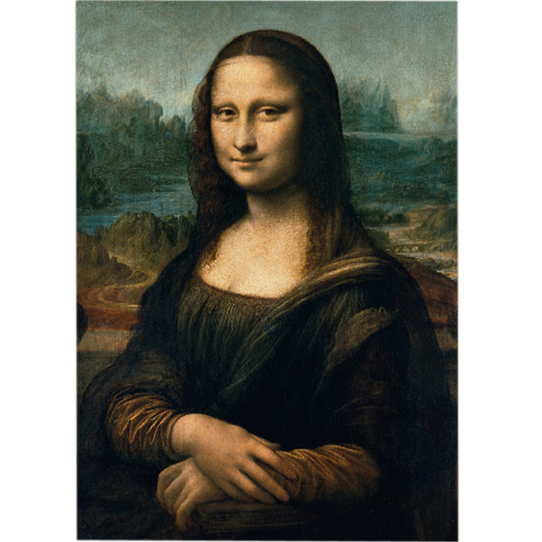 Carte double avec enveloppe "Portrait de Mona Lisa dite la Joconde"