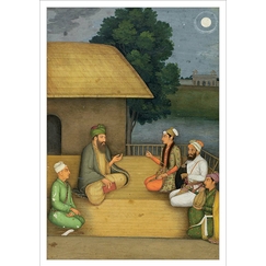 Carte postale - Visite d'un prince à l'ermitage d'un soufi