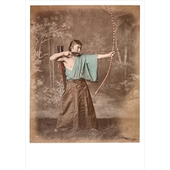 Von Stillfried-Rathenitz Postcard - Japanese Archer (kyudo)