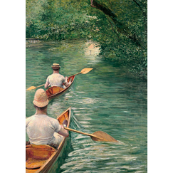 Caillebotte Postcard -Canoes. Decorative Panel