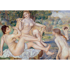 Carte postale Renoir - Baigneuses. Essai de peinture décorative (détail)