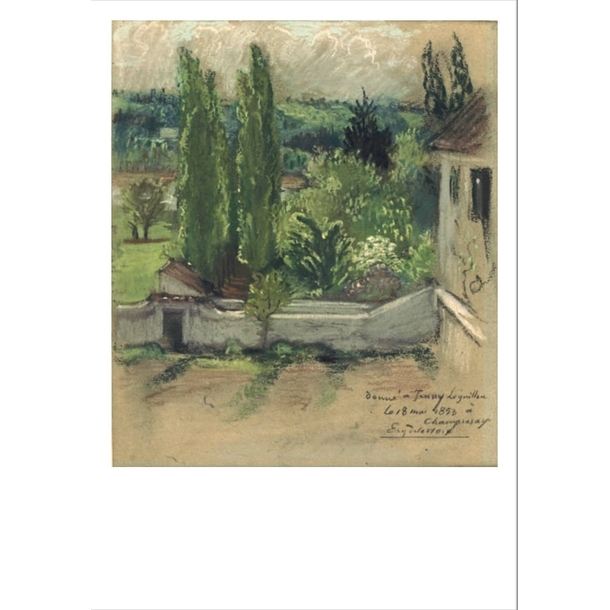 Delacroix Postcard - Garden of Delacroix's house in Champrosay