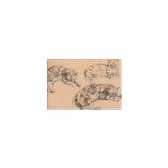 Magnet Eugène Delacroix - Trois études de chats, 1843