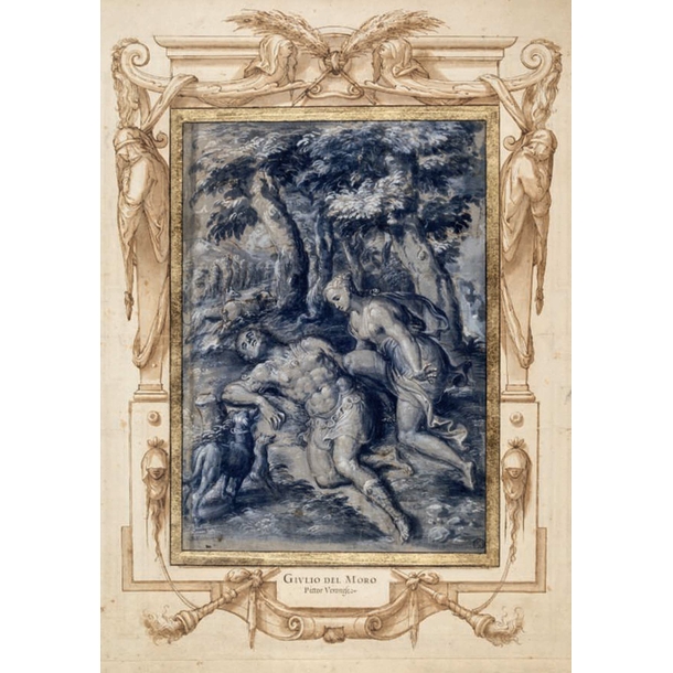 Del Moro Postcard - Diane and Endymion, or Venus and Adonis