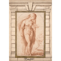 Salviati Postcard - Veiled Feminine Nude