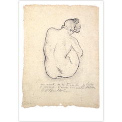 Maillol Postcard - Woman crouching viewed from back