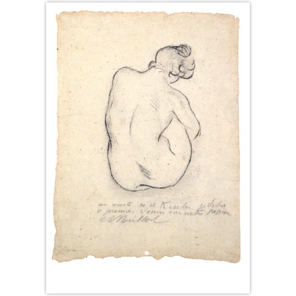Maillol Postcard - Woman crouching viewed from back
