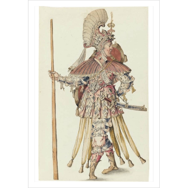 Carte postale Fiorentino - Guerrier de profil vêtu à l'antique