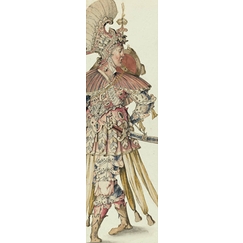 Marque page Fiorentino - Guerrier de profil vêtu à l'antique