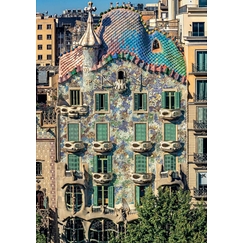 Carte postale Gaudí - Façade de la Casa Batllo