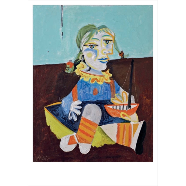Carte postale Picasso - Maya au bateau