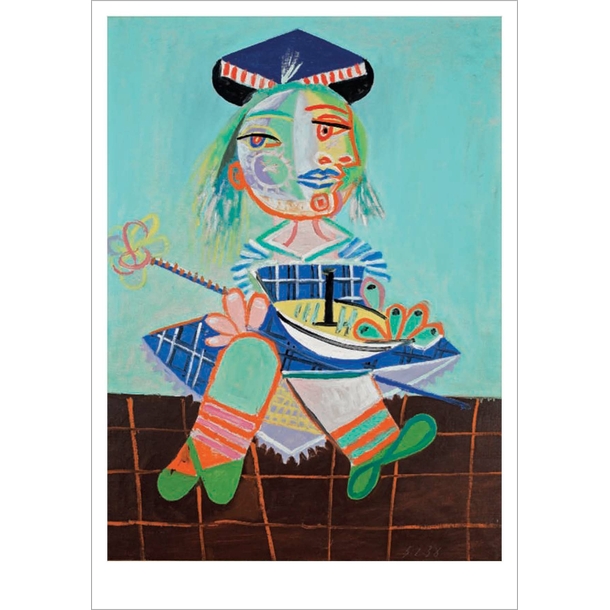 Carte postale Picasso - Maya au bateau