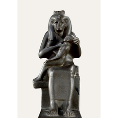 Postcard - Statue of Isis breastfeeding Horus