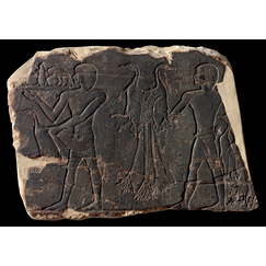 Carte postale - Porteurs d'offrandes sur un relief de la tombe de Montouemhat