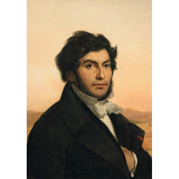 Cogniet Postcard - Portrait of Jean-François Champollion