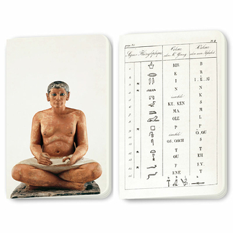 Set of 2 Champollion Notebooks - Squatting Scribe / Hieroglyphic System