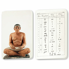 Set of 2 Champollion Notebooks - Squatting Scribe / Hieroglyphic System