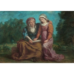 Carte Postale Delacroix - L'Education de la Vierge
